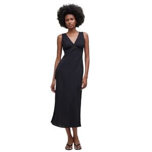 Madewell Black Midi Slip Dress